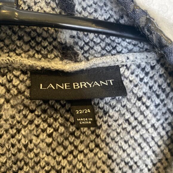 Lane Bryant Chunky Warm Animal Print Open Cardigan Black Gray Sz 22/24 - Picture 4 of 10